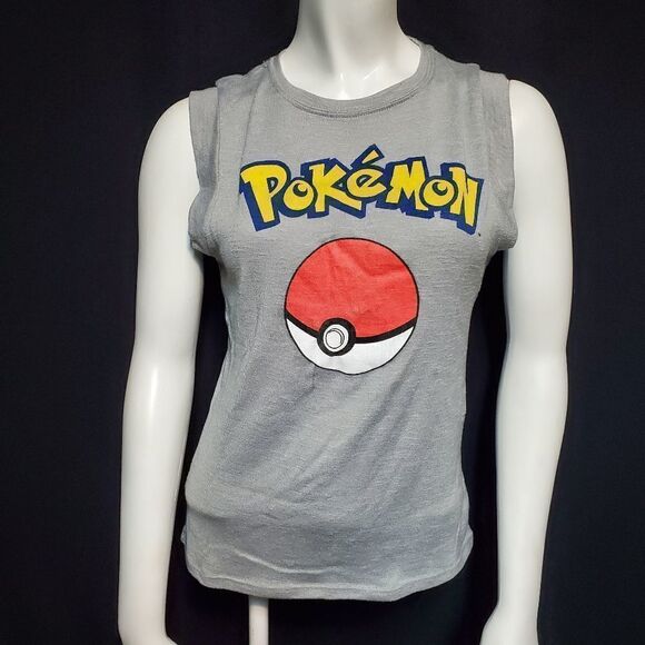 Pokèmon Gray Pokèball Logo Tank Top (S) - Picture 2 of 5